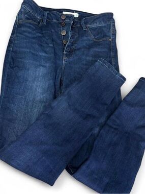 Unpublished high-waisted straight-leg dark wash denim jeans Size: 27”/ women’s 4